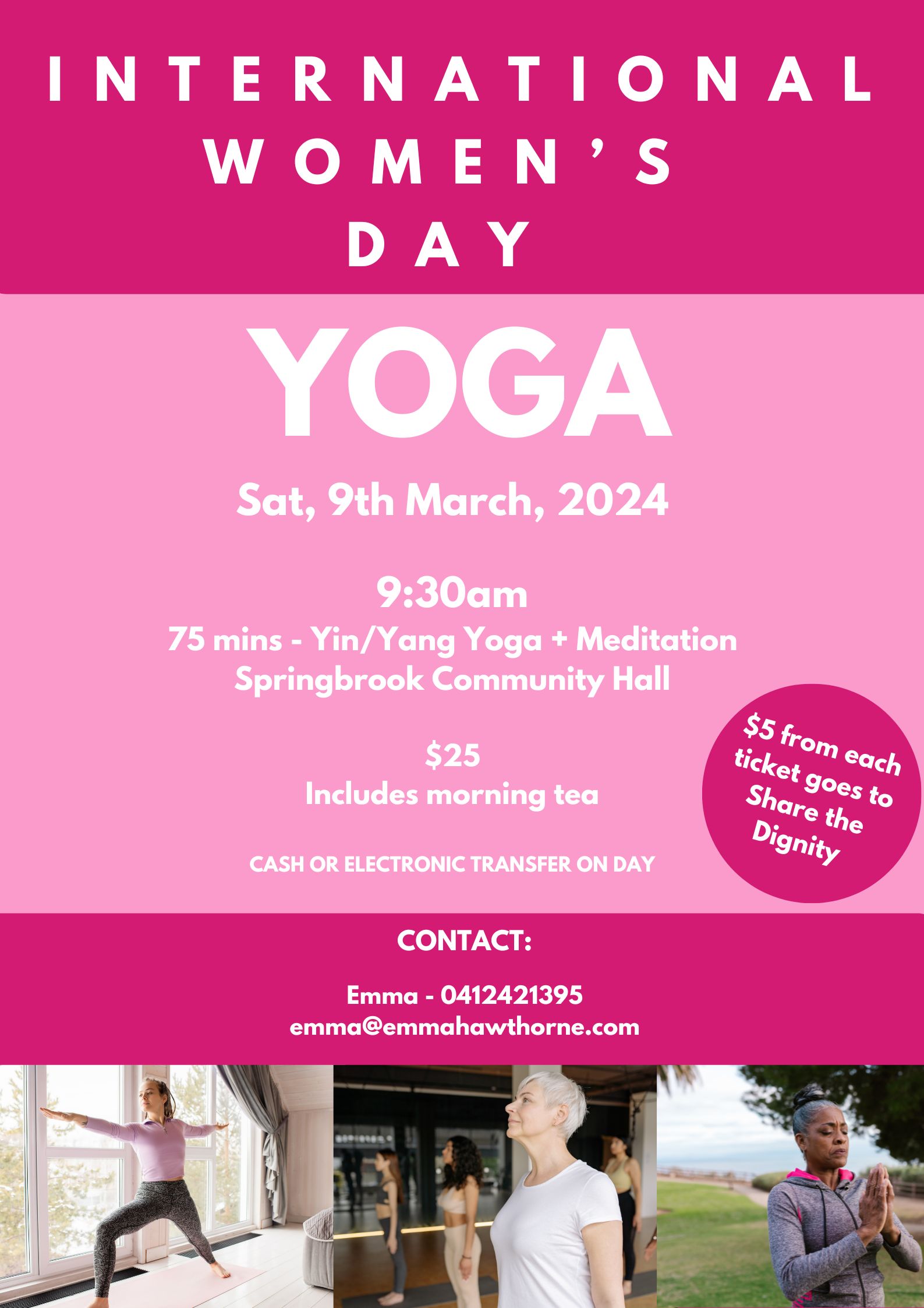International Women's Day Yoga 2024